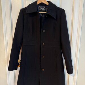J. Crew Lady Day Topcoat, size 2, black